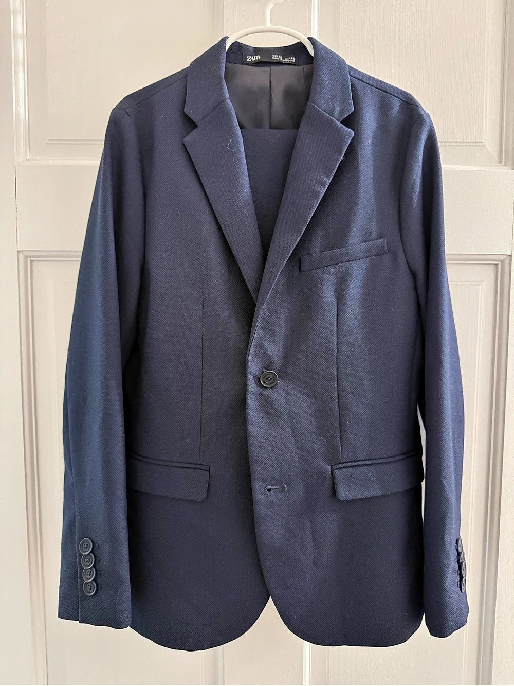 Zara Boys Navy Blue Suit Set Size 10 (140) Like New